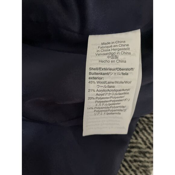 J.Crew Womens Oversized Herringbone Motorcycle Jacket K2383 overcoat Small - Picture 9 of 10